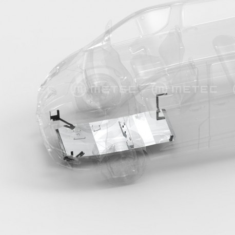 Skid plate, set, AL Ford...