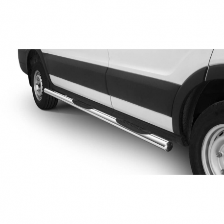 Rörstigbrädor insteg m/step, Ford Transit (L2) '19-, 70mm, rustfritt