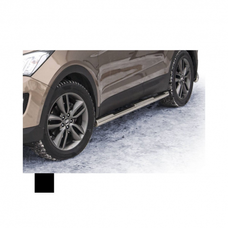 Rörsteg insteg, HYUNDAI SANTA-FE 2012 - 2018, d76mm, sort