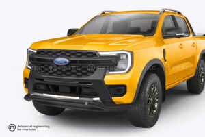 Spoilerrör Ø60 mm, Ford Ranger, VW Amarok 2023– (svart)