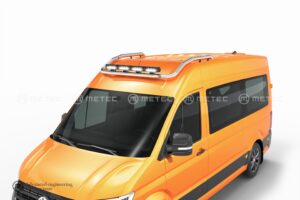 Takbåge, VW Crafter/TGE 2018–, m/fäste för 4 extraljus, rostfri (H2-tak)