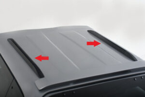 Takrails, flush style (DC), svart, 925 mm