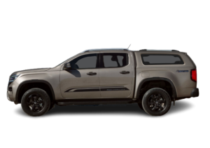 AEROKLAS flakkåpa VW Amarok D/C 2023–, (9F0) Clear White, med rails & centrallås