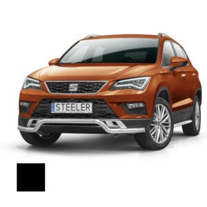 Stötfångarrör nedre, Seat Ateca 2016–, Ø60 mm, svart