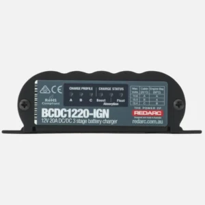 20A tändningsstyrd DC-batteriladdare för motorrum