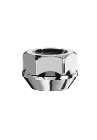 Kort 12×1,50 mutter för hjuldistans, 19 mm nyckel öppen, endast 16 mm djup