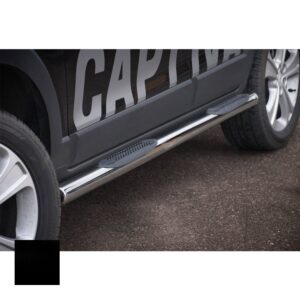 Sidorör med steg, Chevrolet Captiva 2012–2015, Ø70 mm, svart