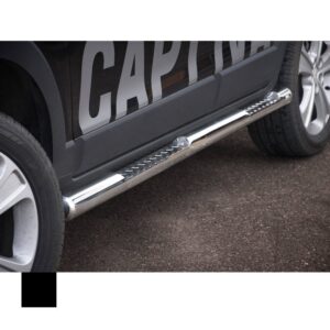 Sidorör med steg, Chevrolet Captiva 2012–2015, Ø76 mm, svart