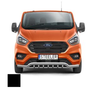 Stötfångarrör nedre, Ford Transit Custom 2018–, Ø70 mm, svart