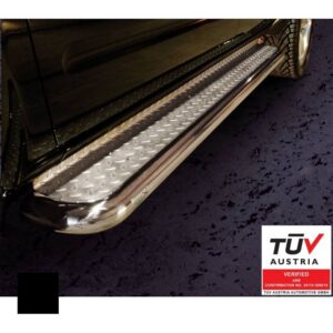 Sidosteg, Nissan Navara 2005–2010, Ø70 mm, svart