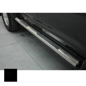 Sidorör med steg, Toyota Hilux 2005–2011–2015, Ø100 mm, svart