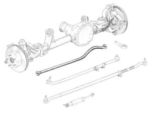 Track bar, OE, Jeep Wrangler JK 2007–2018, standardhöjd