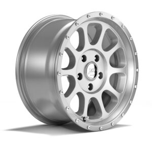 8,5×17 fälg ET+12, silver, TÜV-godkänd upp till 35