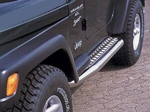 Body Side Guards, rostfritt, 75 mm, Jeep Wrangler TJ, 1996–2006