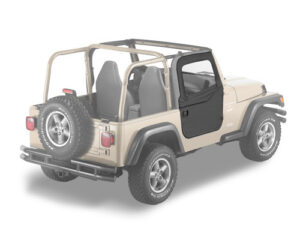 Bestop 2-delade soft top-dörrar Jeep TJ 1996–2006, svart