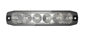 Varningsljus 6 LED, 120 mm x 25 mm. Endast 7 mm tjock.