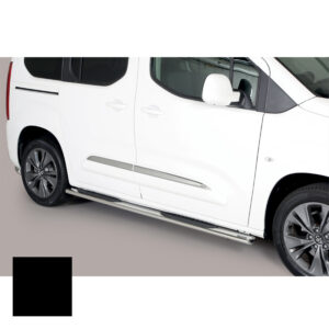 Ovalt sidorör med steg Toyota Proace City Verso 2019– (SWB) svart