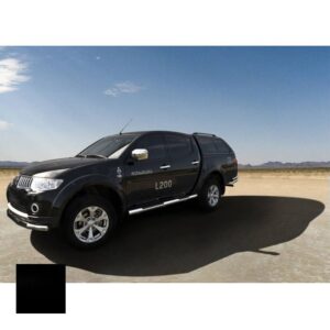 Sidorör med steg, Mitsubishi L200 2009–2015, Ø76 mm, svart