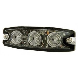 LED-varningsljusmodul. Liten och smidig 3LED-blixtlampa. Klart glas