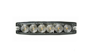 LED VARNINGSLJUS MODUL. LITEN OCH SMIDIG 6LED BLIXTLAMPA. KLART GLAS
