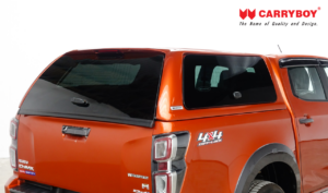 Bakdörr, Isuzu D-Max MY 2024–2025 (RG) bakdörr i glasfiber nr 111 med fjärrlås i Obsidian Gray 554