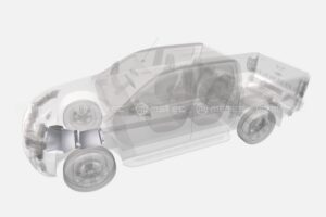 Hasplåt motor Ford Ranger 2012–, 2019– (aluminium)