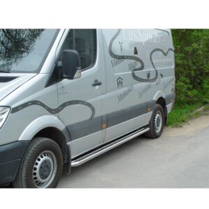 Sidoskydd MB Sprinter 2007–2018/VW Crafter 2007–2016 (polerat rostfritt)