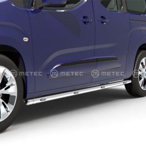 Sidorör BRACE-IT Ø60 mm, LED hjulbas L2 Citroën Berlingo/Partner 2018–