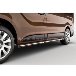 Sidorör BRACE-IT Ø60 mm, LED hjulbas L2 Renault Trafic 2014–, Vivaro, NV300