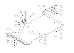 Hasplåt motor Toyota Prado J12 2002–2009 (aluminium)