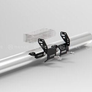 Universalfäste för LED-ramp, passar 60–70 mm rör, svart