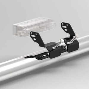 Universalfäste för LED-ramp, passar 60–70 mm rör, svart