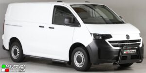 Ovalt sidosteg med steg, VW Transporter T7 2025– (L1), svart