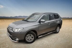 Sidorör med steg, Mitsubishi Outlander 2012–2015, Ø76 mm