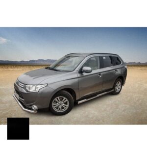 Sidorör med steg, Mitsubishi Outlander 2012–2015, Ø76 mm, svart