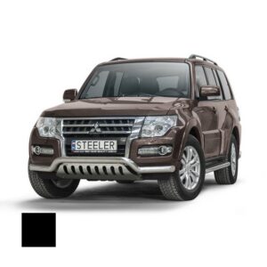 Stötfångarrör nedre, Mitsubishi Pajero 2007–2014, Ø70 mm, svart
