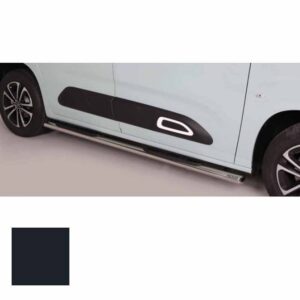 Ovalt sidorör med steg Citroën Berlingo MWB 2018–, svart