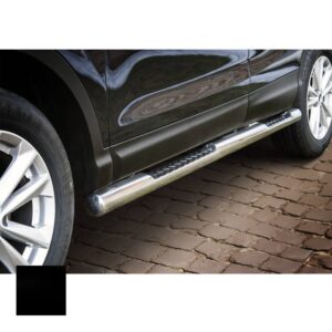 Sidorör med steg, Nissan Qashqai 2010–2013, Ø76 mm, svart