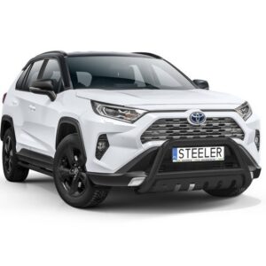 Frontbåge med hasplåt, Toyota RAV4 2018–, Ø70 mm, svart