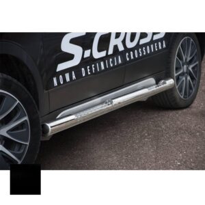 Sidorör med steg, Suzuki SX4 S-Cross 2013–2016, Ø76 mm, svart