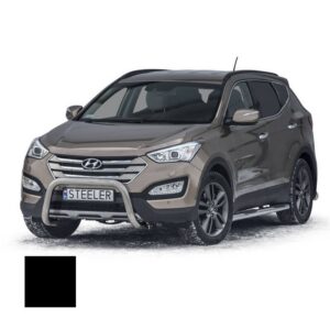 Frontbåge Hyundai Santa-Fe 2012–2018 Ø70 mm, svart