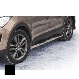 Sidorör med steg, Hyundai Santa-Fe 2012–2018, Ø70 mm, svart