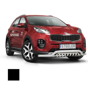 Stötfångarrör nedre, Kia Sportage 2015–2018–, Ø70 mm, svart