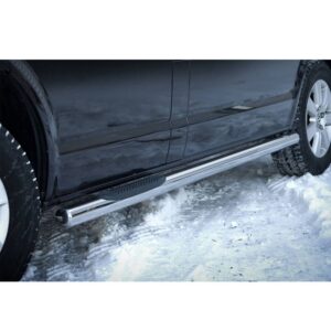 Sidosteg med 2 steg båda sidor, Volkswagen Transporter (SWB) T6/T6.1 2015–, 70 mm, rostfritt