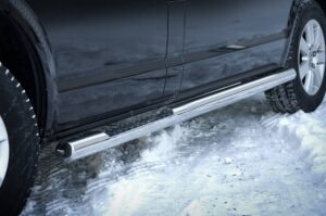 Sidosteg med steg, VW T6/T6.1 2015–, (3200 mm) 76 mm, rostfri