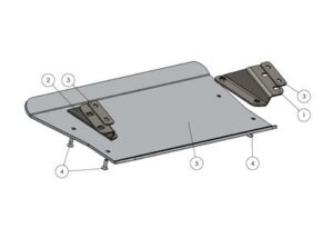 Underredsskydd, framaxel, Landcruiser 80