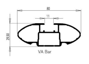 Rhino Vortex Aero tvärstång 1500 mm svart (1 st)