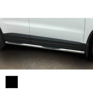 Sidorör med steg, VW Tiguan 2007–2011–2015, Ø76 mm, svart