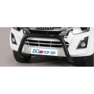 Frontbåge Isuzu D-Max D/C 2012–2020 Ø76 mm, svart