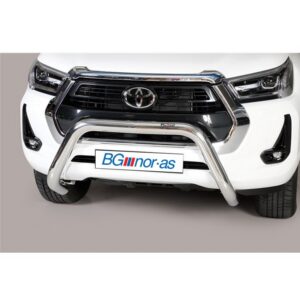 Frontbåge, Superbar, Toyota Hilux 2021–, 76 mm, polerad rostfri